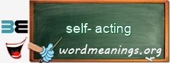 WordMeaning blackboard for self-acting